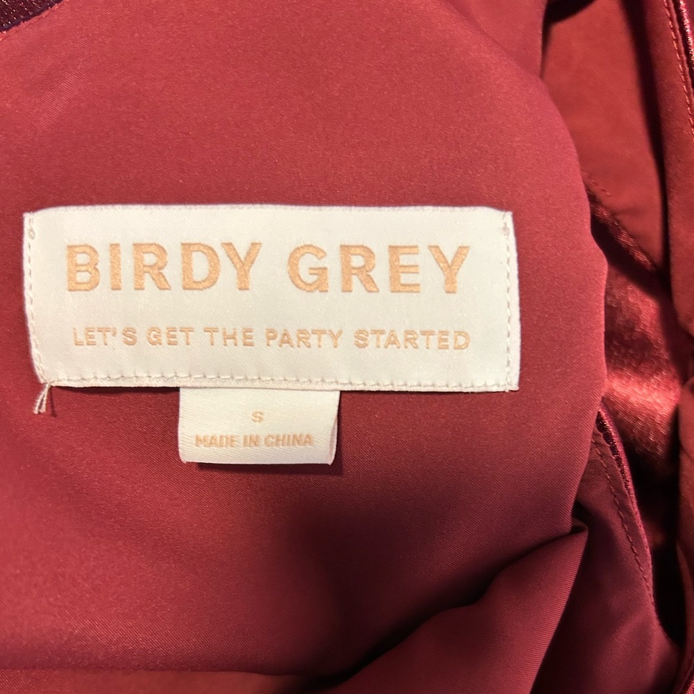 Birdy Grey Burgundy One-Shoulder Maxi Dress - Picture 5 of 5